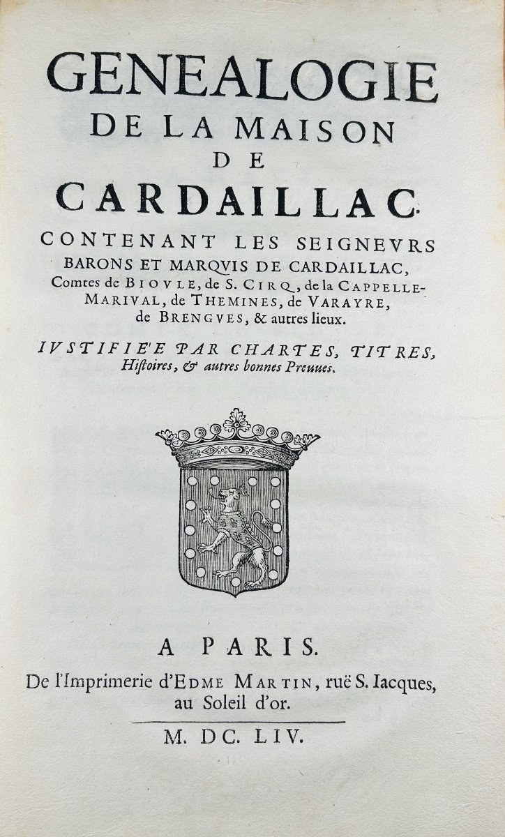 Saincte Marthe (scevole And Louys) - Genealogical History Of The House Of Beauvau. 1626, Bound.-photo-7