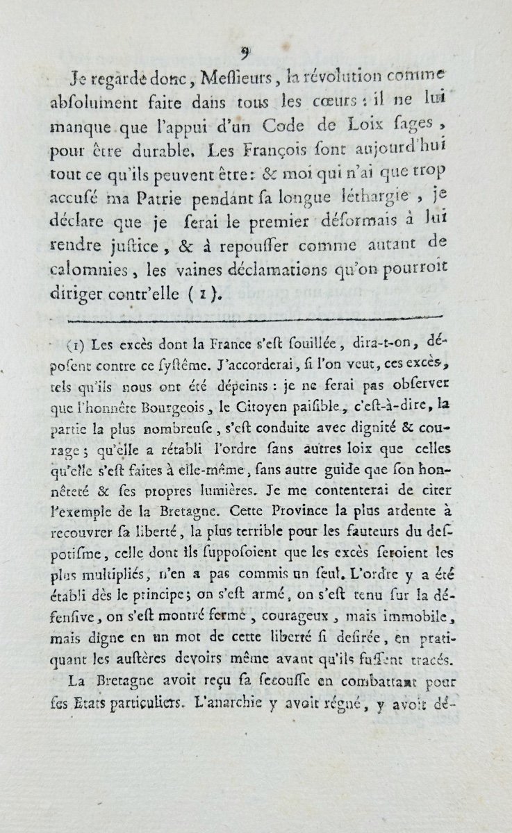 Salle (m.) - Opinion Of Mr. Salle, Deputy Of Lorraine, On The Royal Sanction. Baudouin, 1789.-photo-4