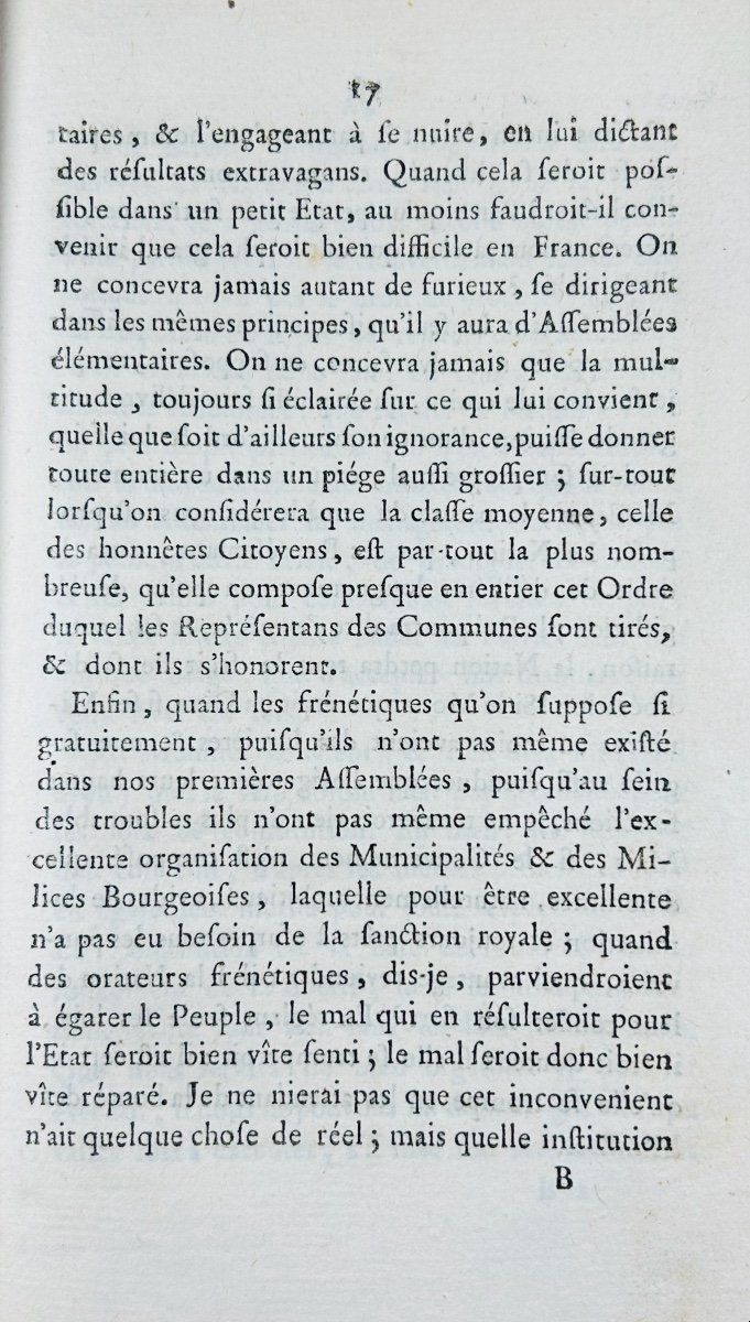 Salle (m.) - Opinion Of Mr. Salle, Deputy Of Lorraine, On The Royal Sanction. Baudouin, 1789.-photo-2