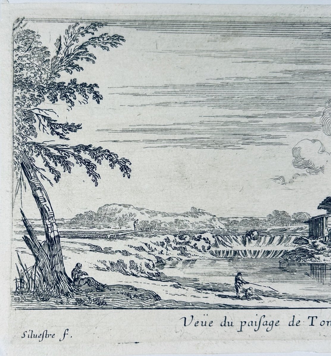 SILVESTRE (Israël) - Vue du paisage de Tomblaine proche de Nancy. Chez l'auteur, vers 1650.-photo-2