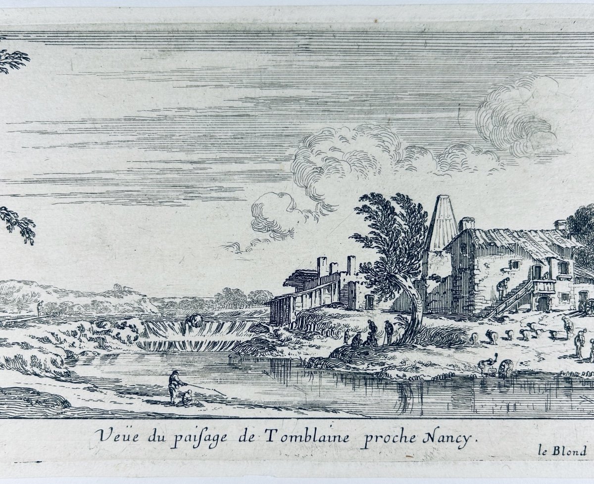 SILVESTRE (Israël) - Vue du paisage de Tomblaine proche de Nancy. Chez l'auteur, vers 1650.-photo-3