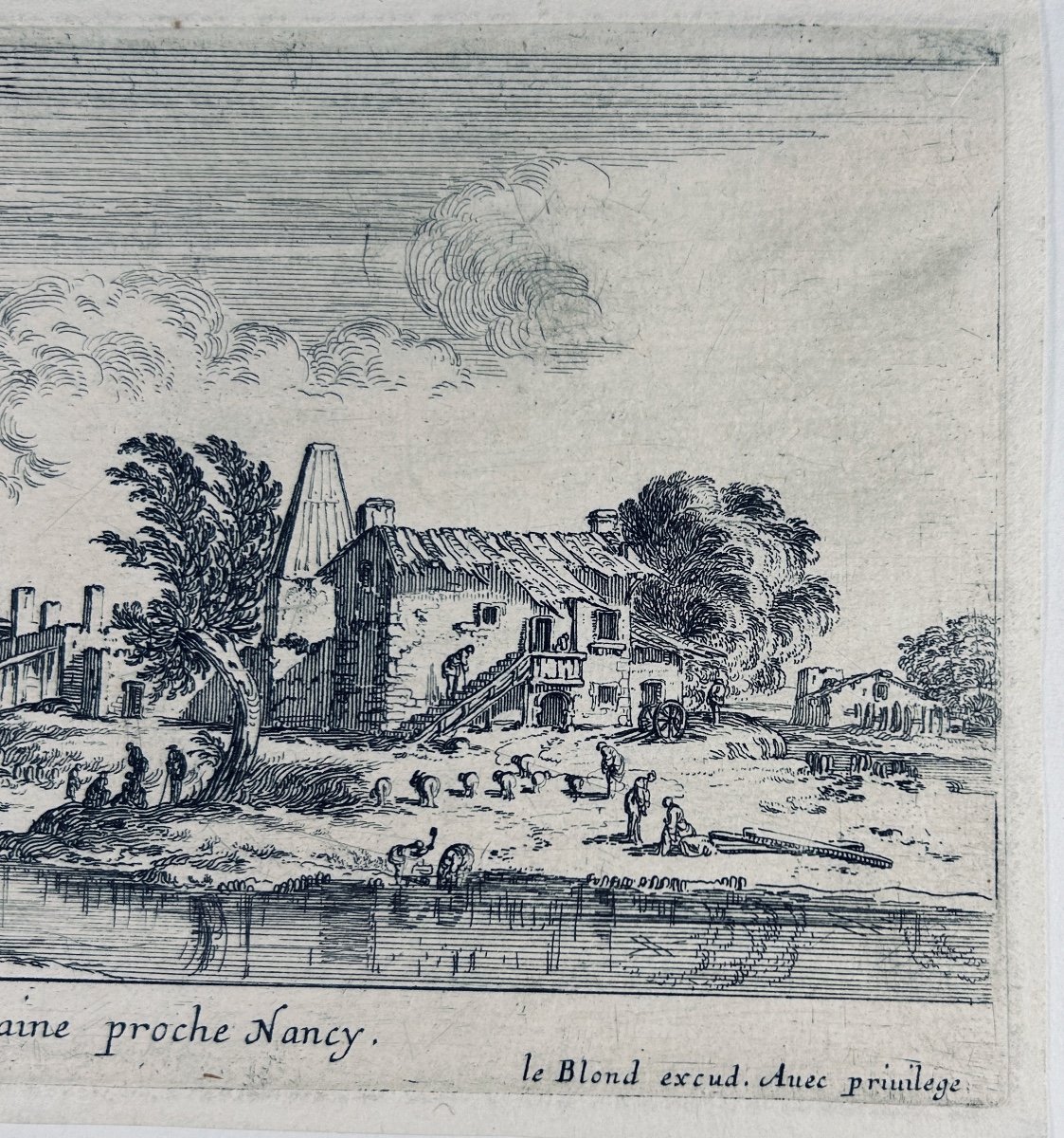 SILVESTRE (Israël) - Vue du paisage de Tomblaine proche de Nancy. Chez l'auteur, vers 1650.-photo-4