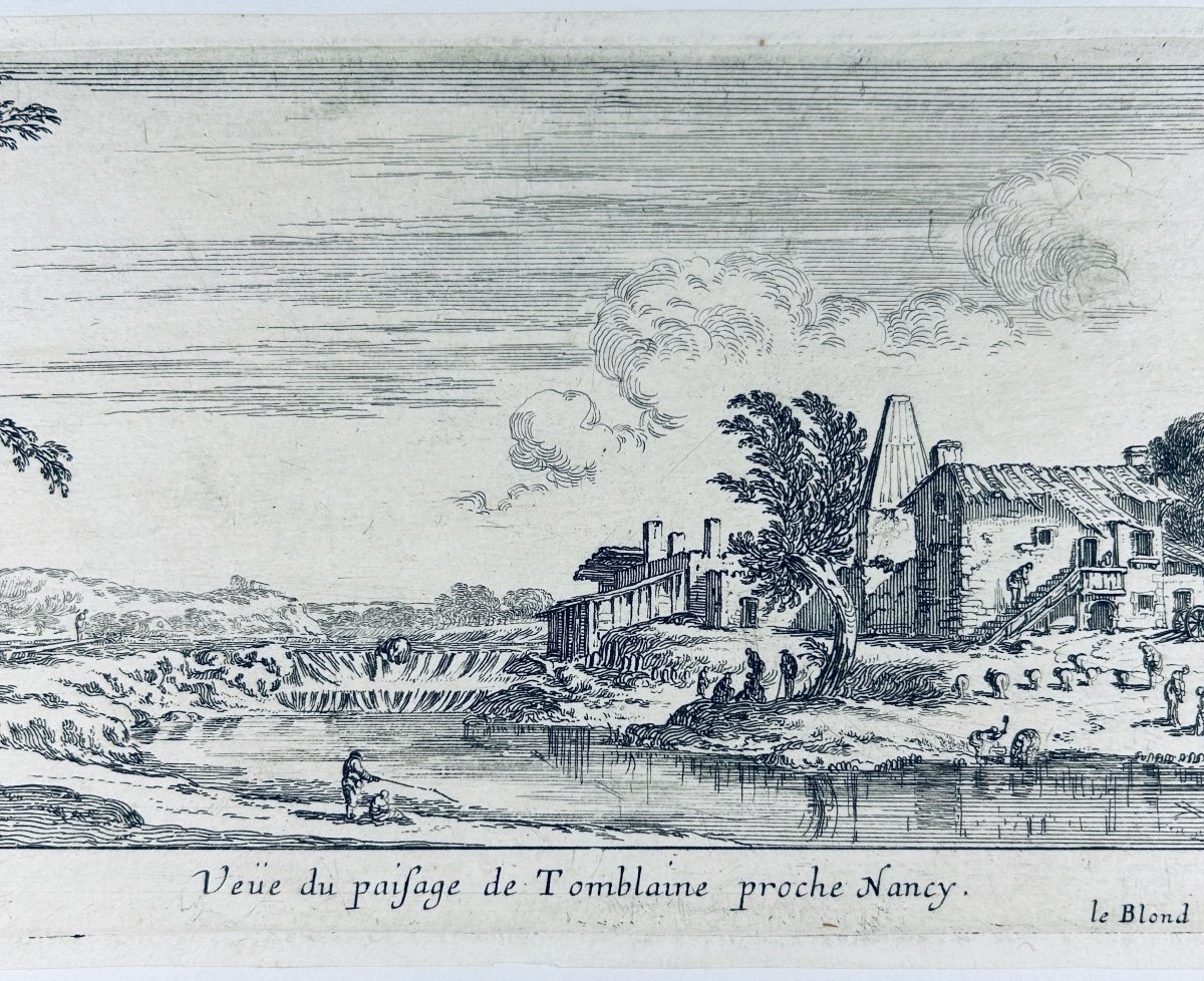 SILVESTRE (Israël) - Vue du paisage de Tomblaine proche de Nancy. Chez l'auteur, vers 1650.-photo-2