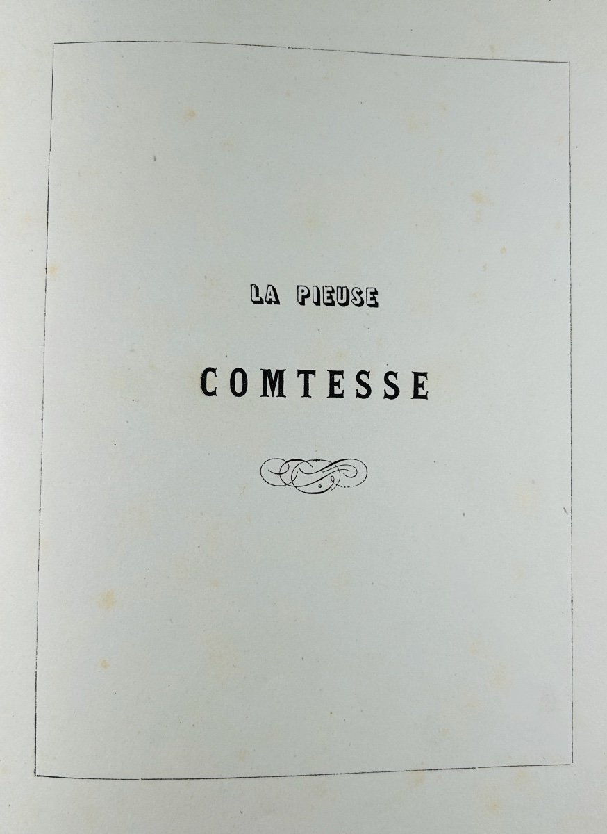 SIMON (Achille) - La Pieuse comtesse. Pont-à-Mousson, Haguenthal, 1840, cartonnage d'éditeur.-photo-4