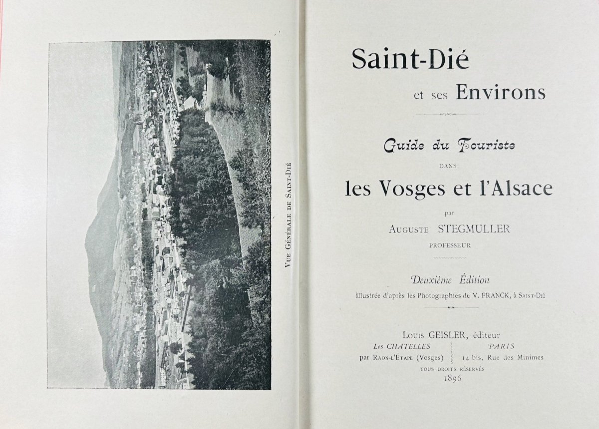 STEGMULLER - Saint-Dié et ses environs. Guide du touriste dans les Vosges et l'Alsace. 1896.-photo-2