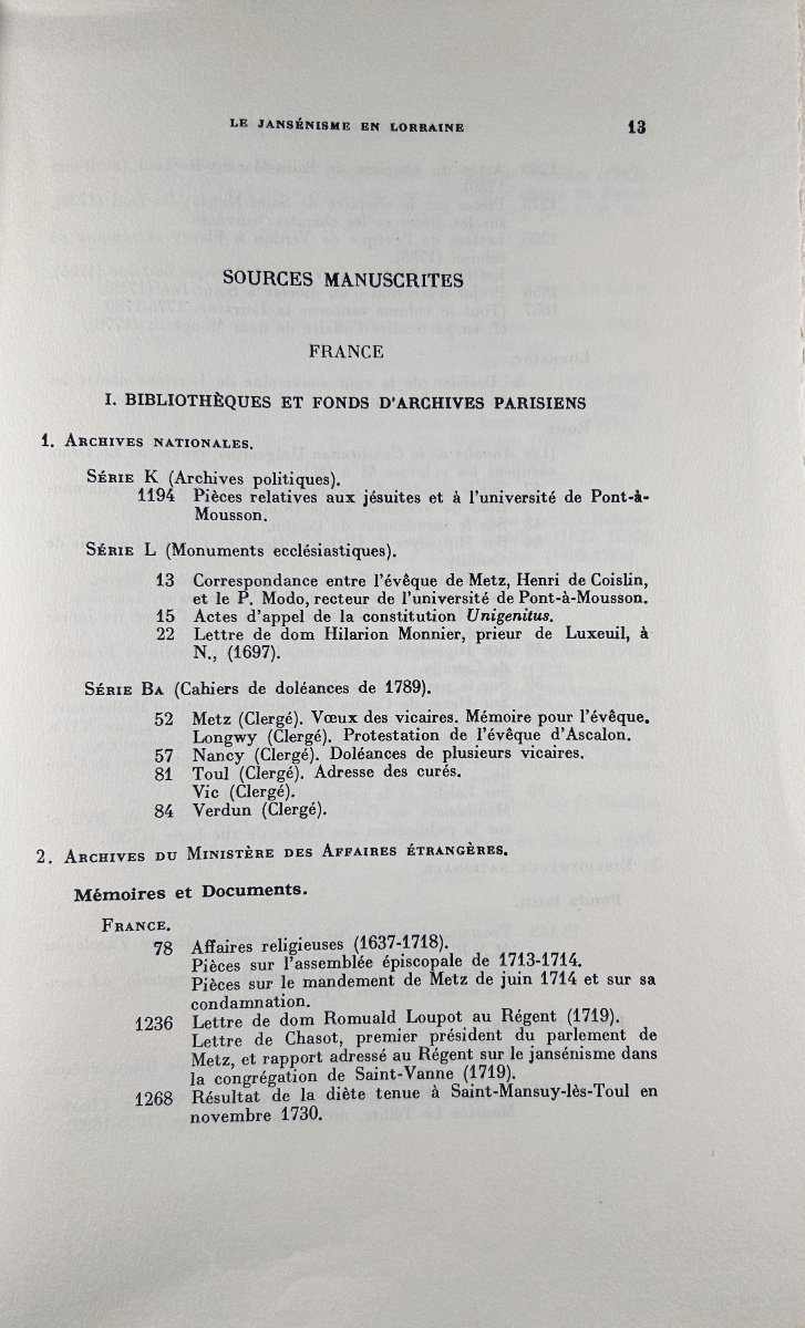 TAVENEAUX (René) - Le jansénisme en Lorraine 1640-1789. Vrin, 1960. Broché, Envoi de l'auteur.-photo-4