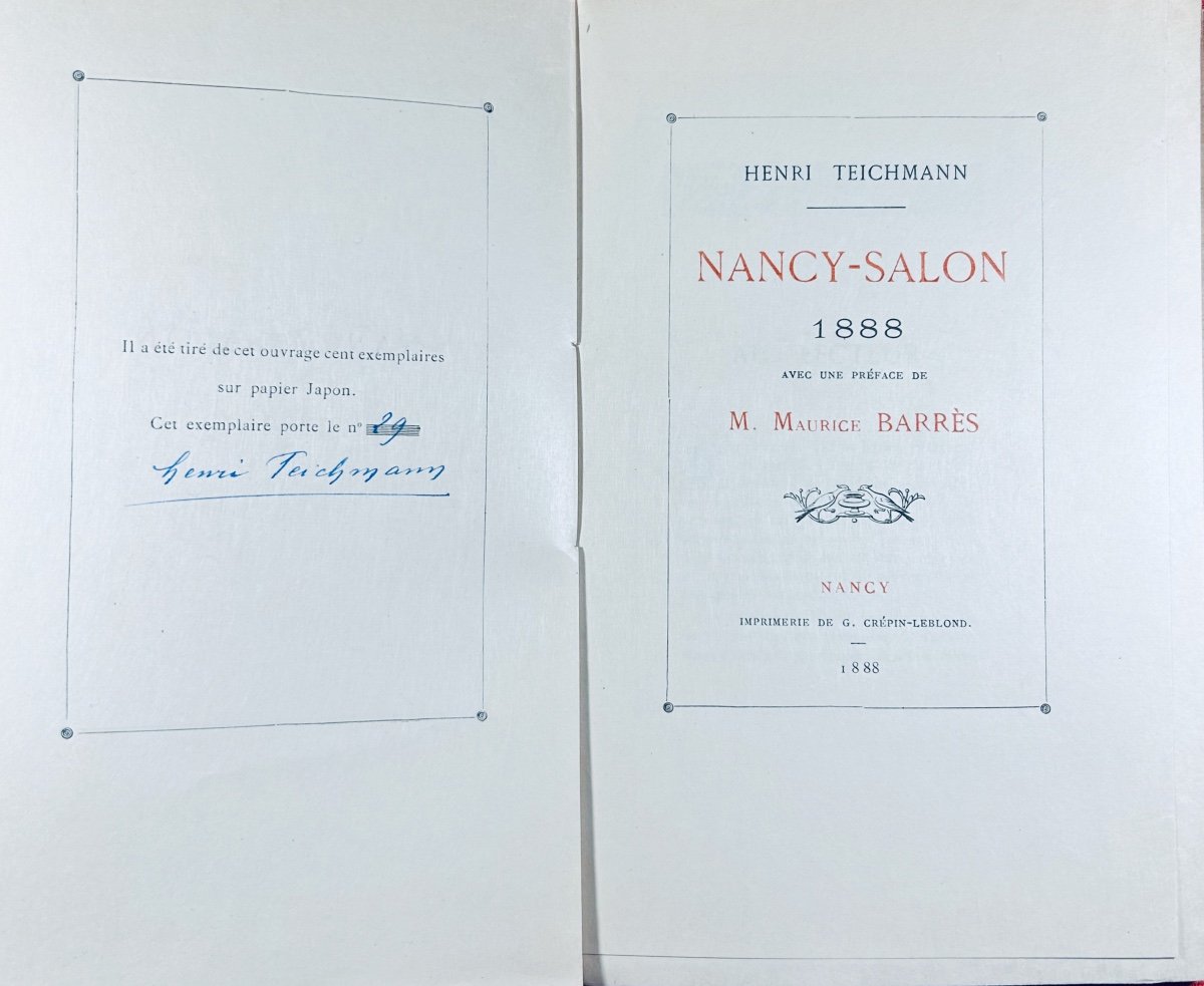 Teichmann (henri) - Nancy-salon 1888. Printed By G. Crépin-leblond, 1888, Paperback.-photo-2