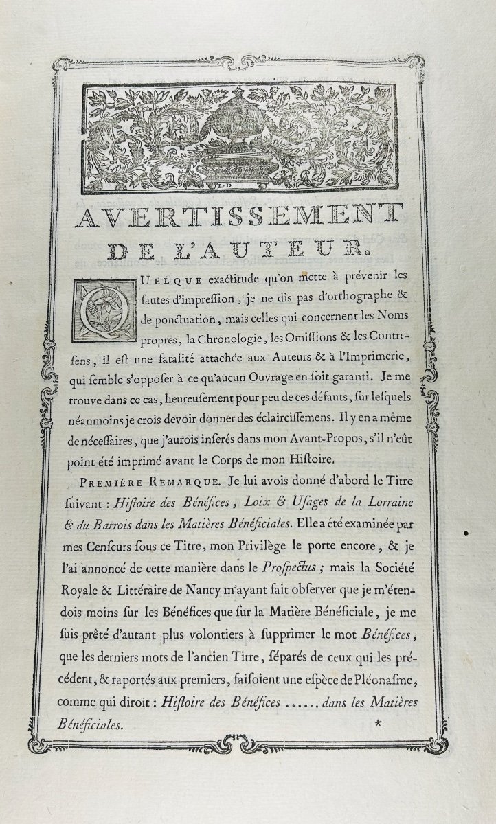 THIBAULT (François Timothée) - Histoire des loix et usages de la Lorraine et du Barrois. 1763.-photo-3