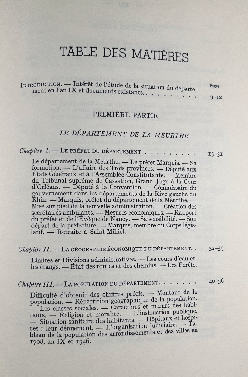 Thiry (jean-loup) - The Department Of Meurthe Under The Consulate. 1958, Paperback.-photo-3