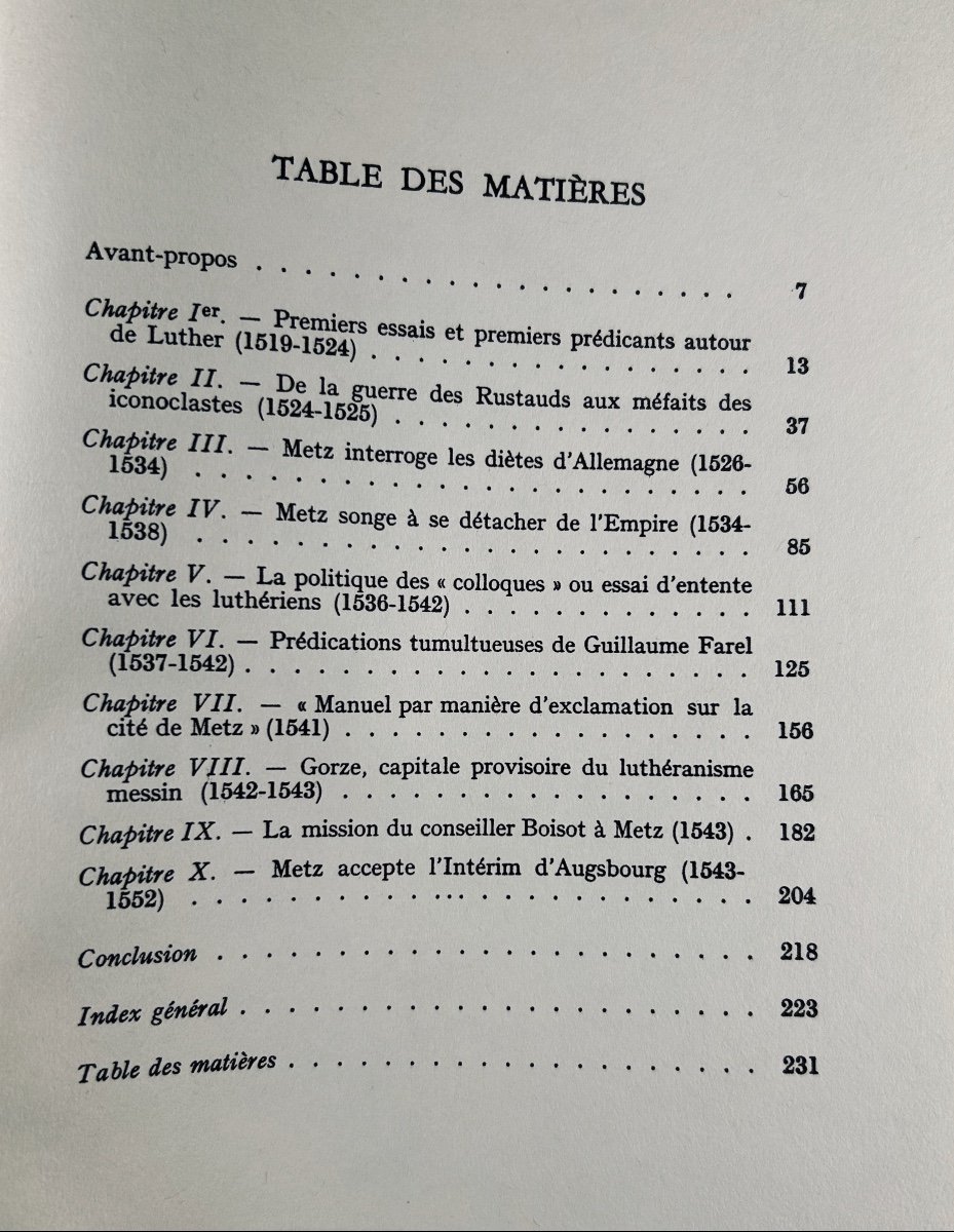 Tribout De Morembert - The Reformation In Metz. Lutheranism And Calvinism. 1969, 2 Paperback Volumes.-photo-1