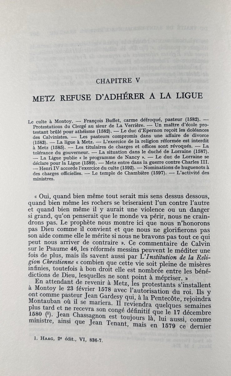 Tribout De Morembert - The Reformation In Metz. Lutheranism And Calvinism. 1969, 2 Paperback Volumes.-photo-5