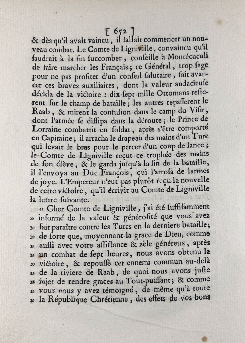 Turpin - History Or Historical Eulogy Of Philippe-emmanuel Count Of Ligniville. 1776, Paperback.-photo-2