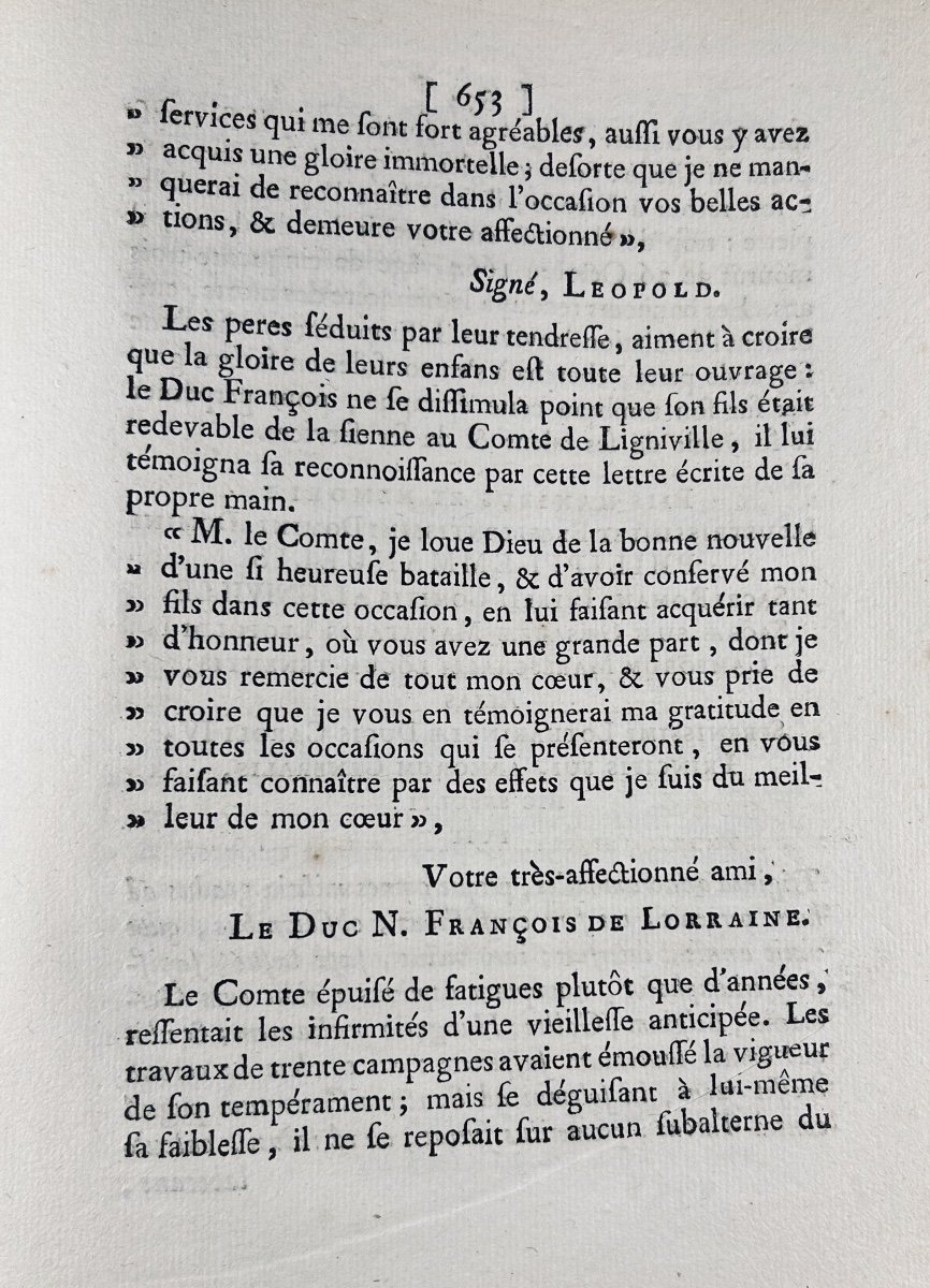 Turpin - History Or Historical Eulogy Of Philippe-emmanuel Count Of Ligniville. 1776, Paperback.-photo-3