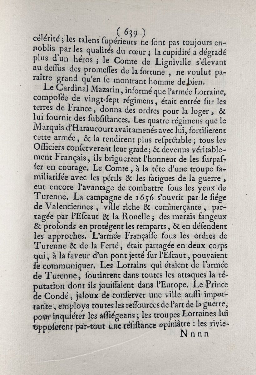 Turpin - History Or Historical Eulogy Of Philippe-emmanuel Count Of Ligniville. 1776, Paperback.-photo-6