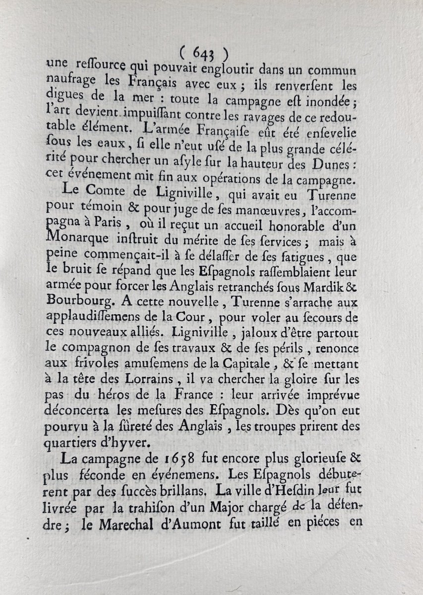 Turpin - History Or Historical Eulogy Of Philippe-emmanuel Count Of Ligniville. 1776, Paperback.-photo-7