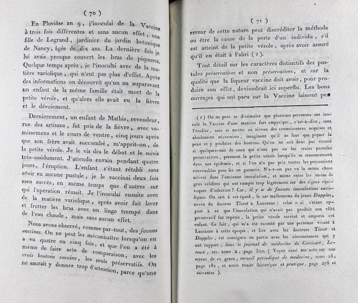 Valentin (louis) - Results Of The Inoculation Of The Vaccine In Lorraine. 1802, Period Binding-photo-4