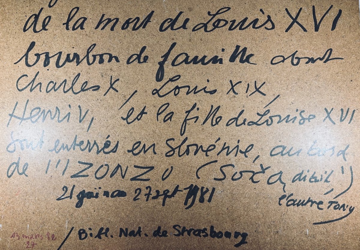 VODAINE - Composition sans titre représentant trois personnes en pleine conversation. 1981.-photo-7