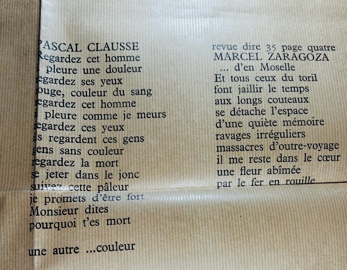 Vodaine (jean) - European Poetry Review Dire N° 35. Baslieux, Chez Vodaine, 1982, Paperback.-photo-4