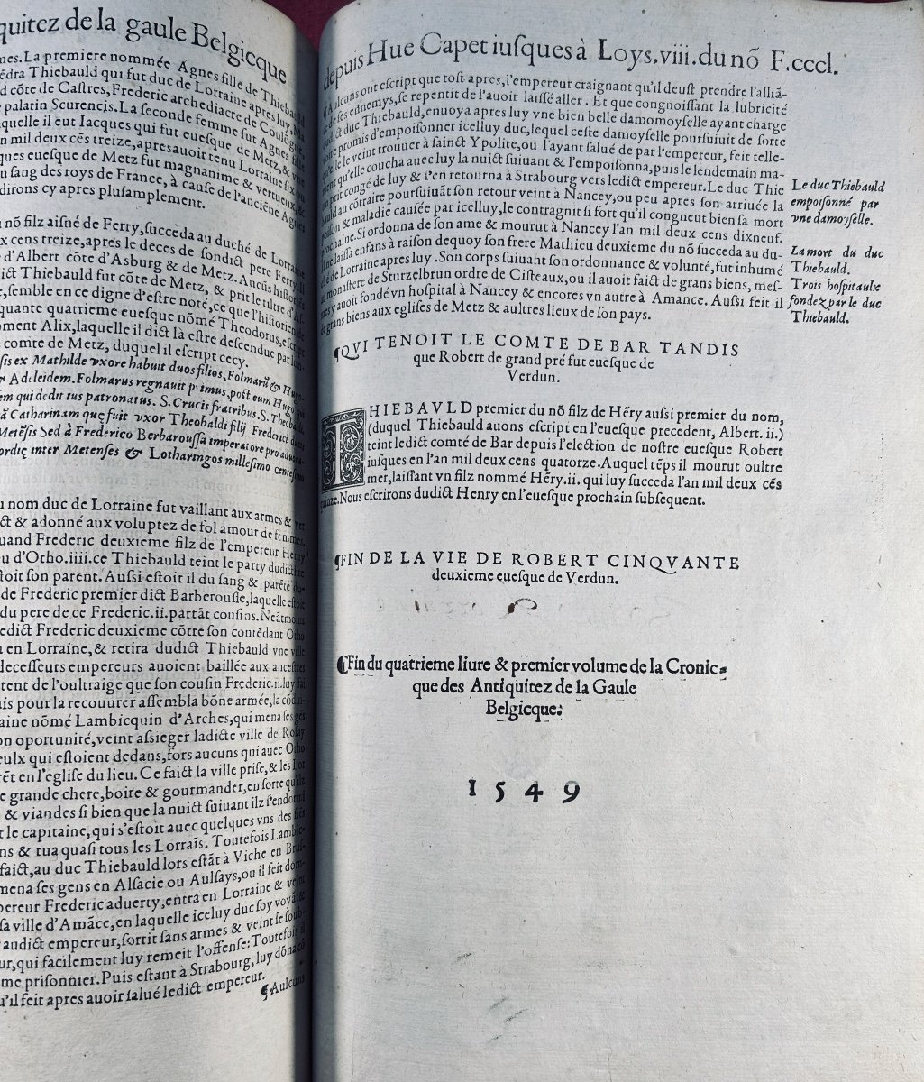 Wasserbourg (richard De) - First And Second Volume Of The Antiquities Of Belgian Gaul. 1549.-photo-3