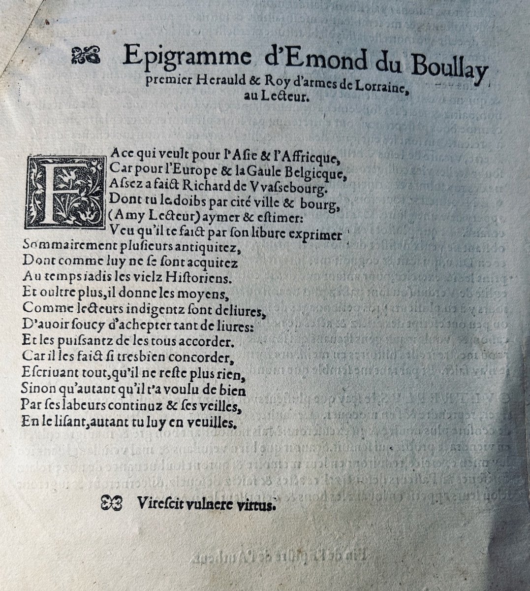 Wasserbourg (richard De) - First And Second Volume Of The Antiquities Of Belgian Gaul. 1549.-photo-3