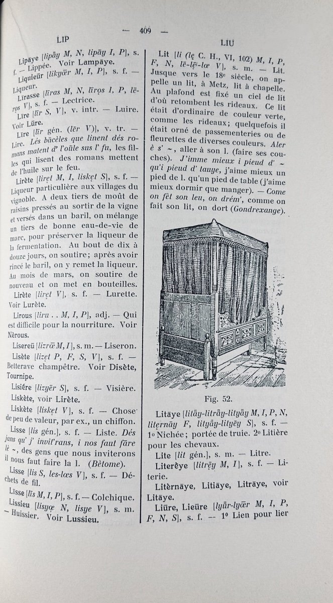 ZÉLIQZON (Léon) - Dictionnaire des patois romans de la Moselle. Strasbourg, 1924, broché.-photo-6