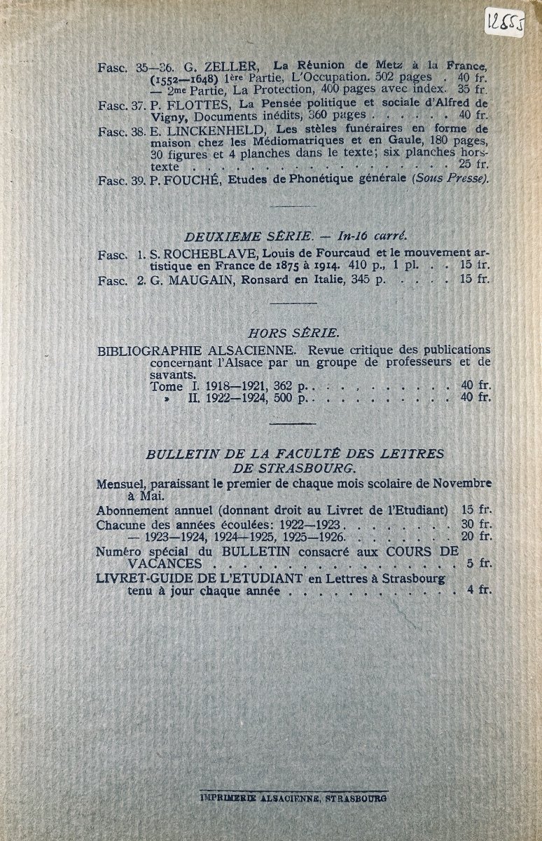 Zeller (gaston) - The Reunion Of Metz With France (1552-1648). Les Belles Lettres, 1926, Paperback.-photo-8