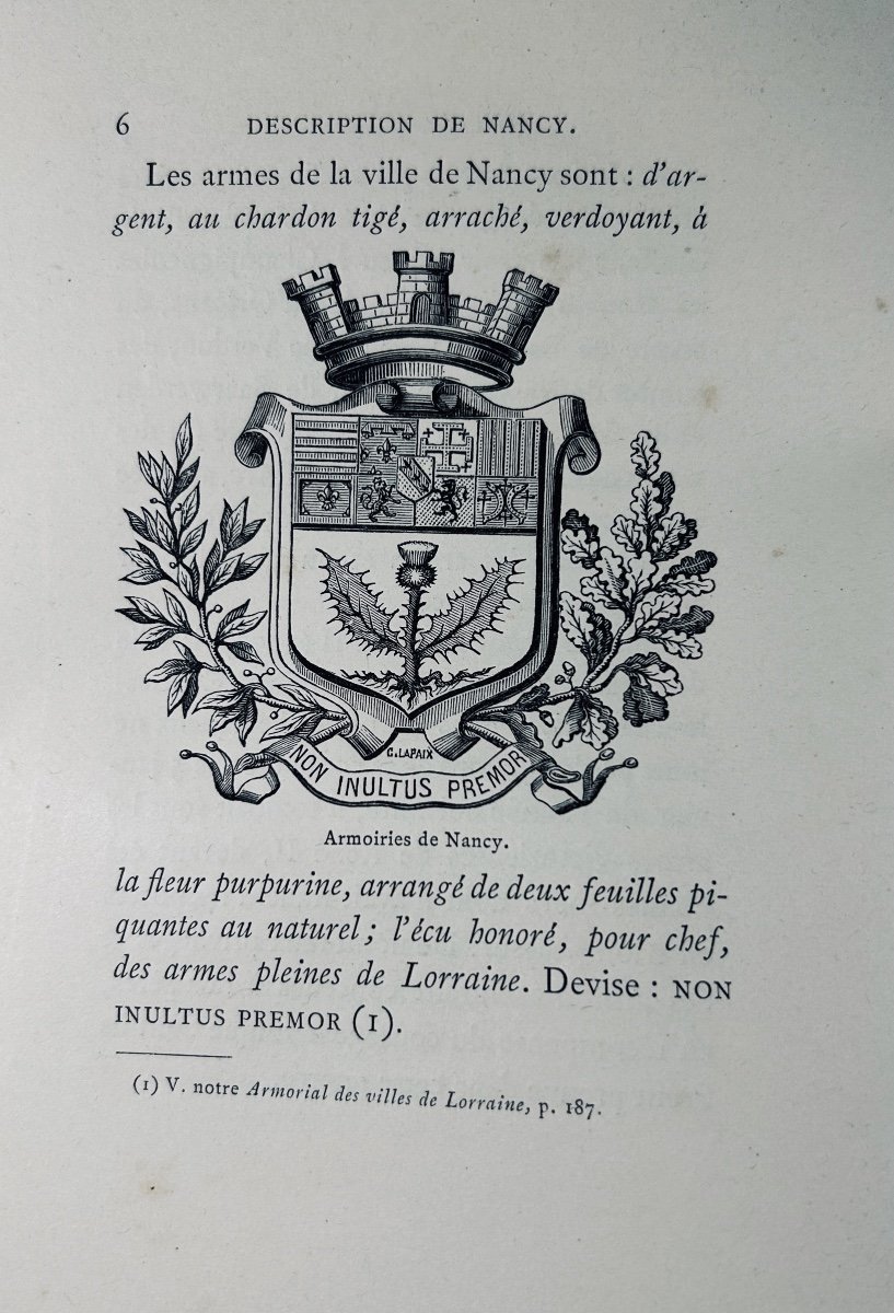 LAPAIX - Description illustrée de Nancy et de ses environs. Berger-Levrault, 1874. Broché.-photo-3