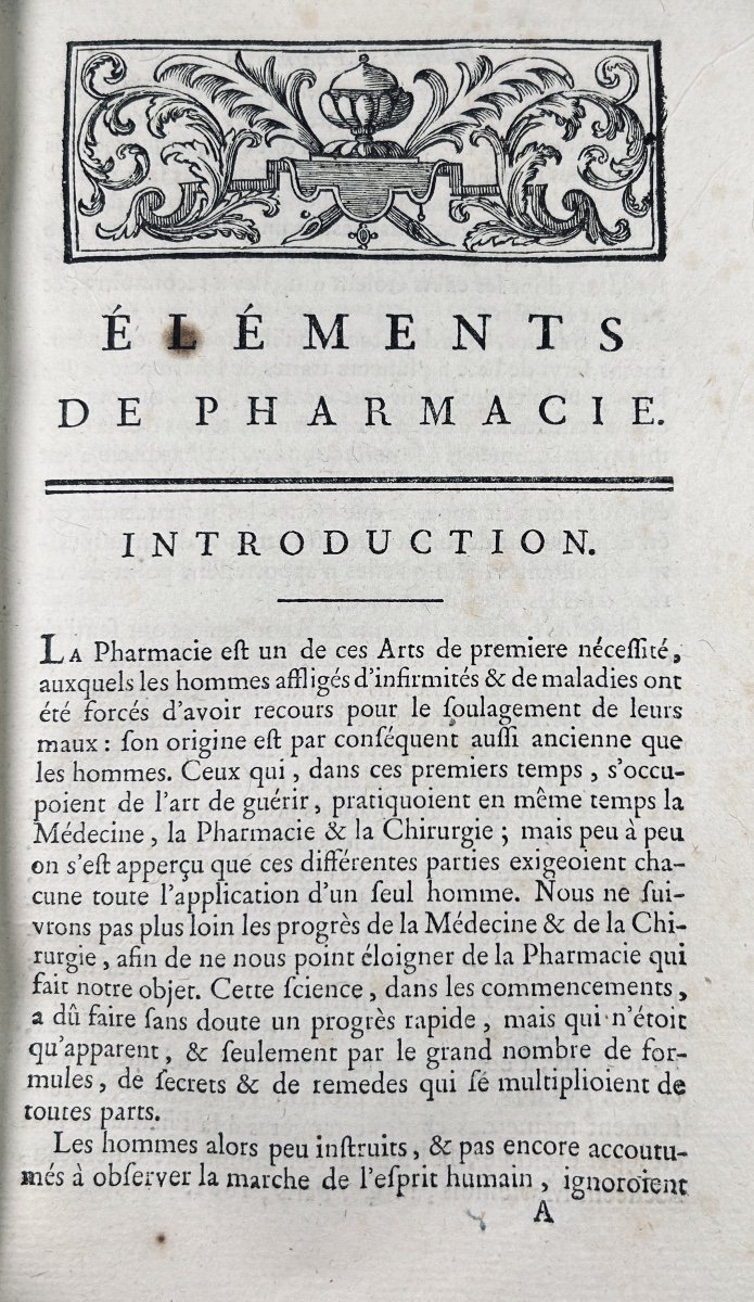 BAUMÉ - Éléments de pharmacie théorique et pratique. Chez Simon, 1784, reliure d'époque.-photo-3