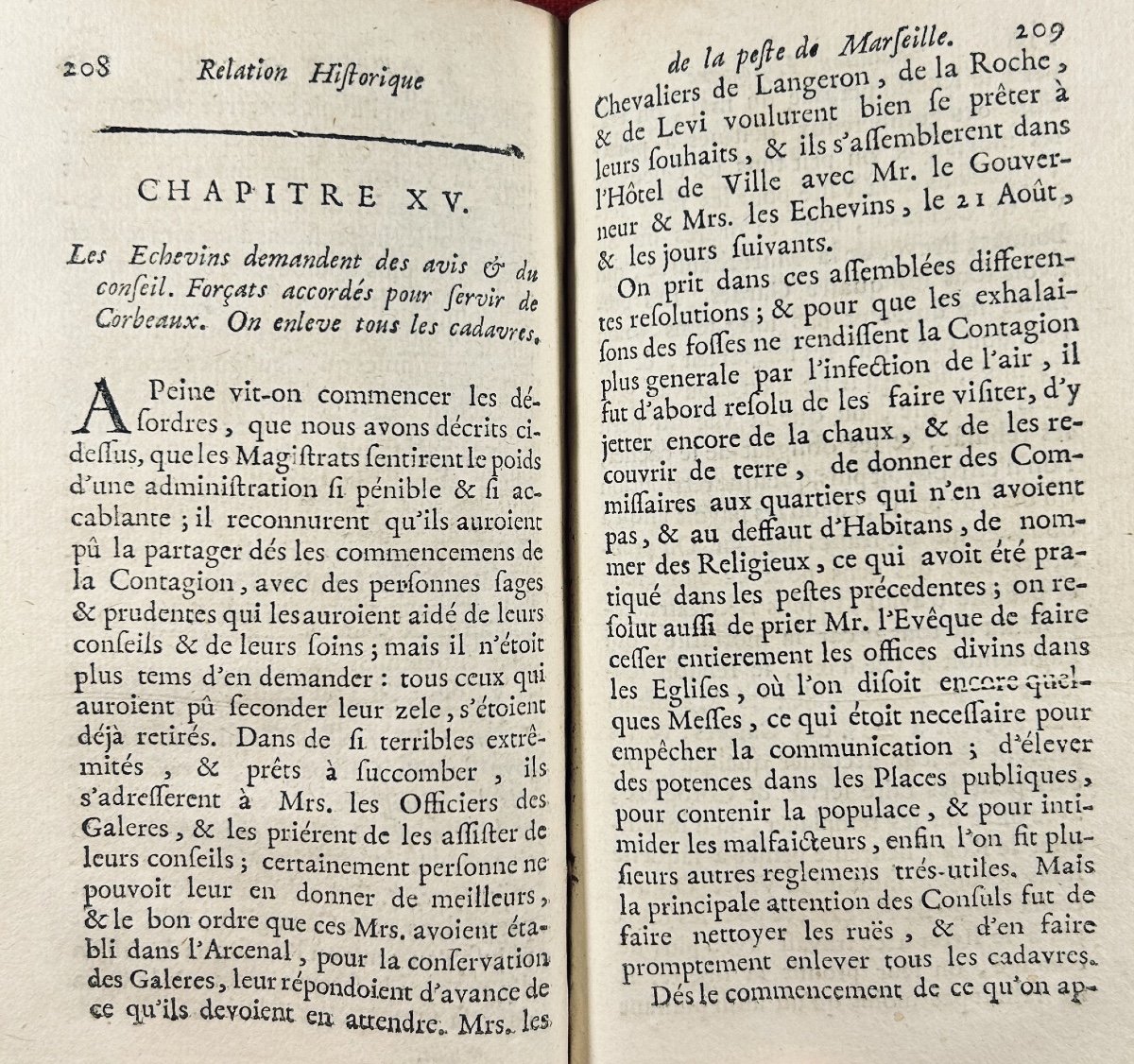 [bertrand] - Historical Account Of Everything That Happened In Marseille During The Plague. 1723.-photo-5