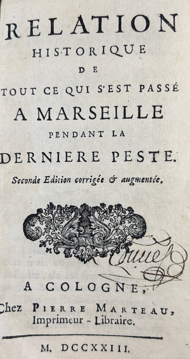 [bertrand] - Historical Account Of Everything That Happened In Marseille During The Plague. 1723.