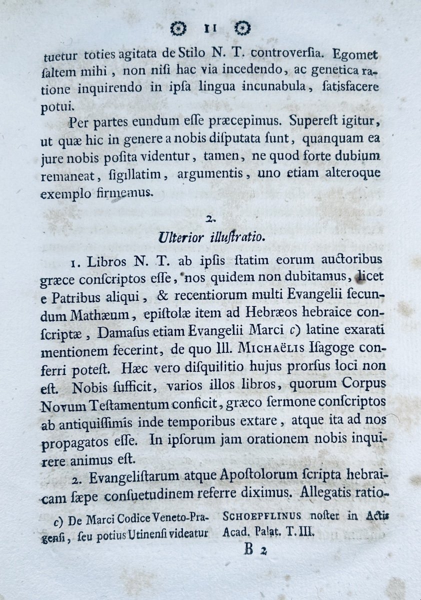 BLESSIG - Praesidia interpretationis Novi-Testamenti ex auctoribus graecis. Strasbourg, 1778.-photo-4