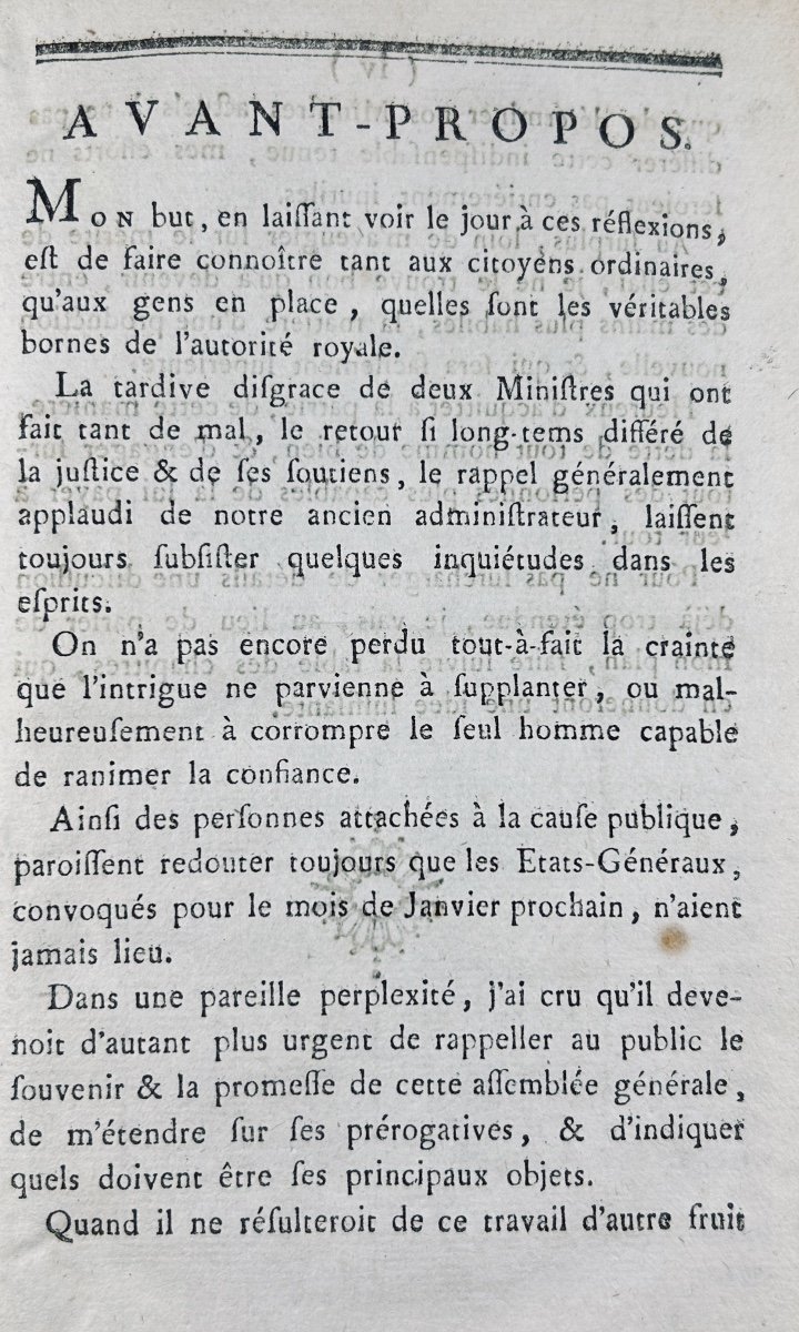 [BOSQUILLON (Charles-Pierre)] - Code national dédié aux États-Généraux. Genève, 1788, relié.-photo-2