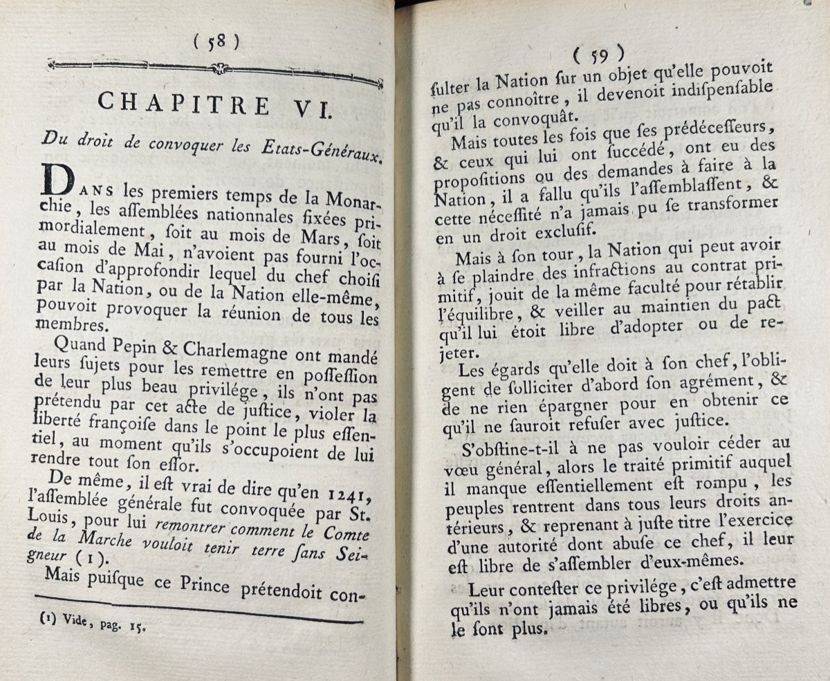 [BOSQUILLON (Charles-Pierre)] - Code national dédié aux États-Généraux. Genève, 1788, relié.-photo-2