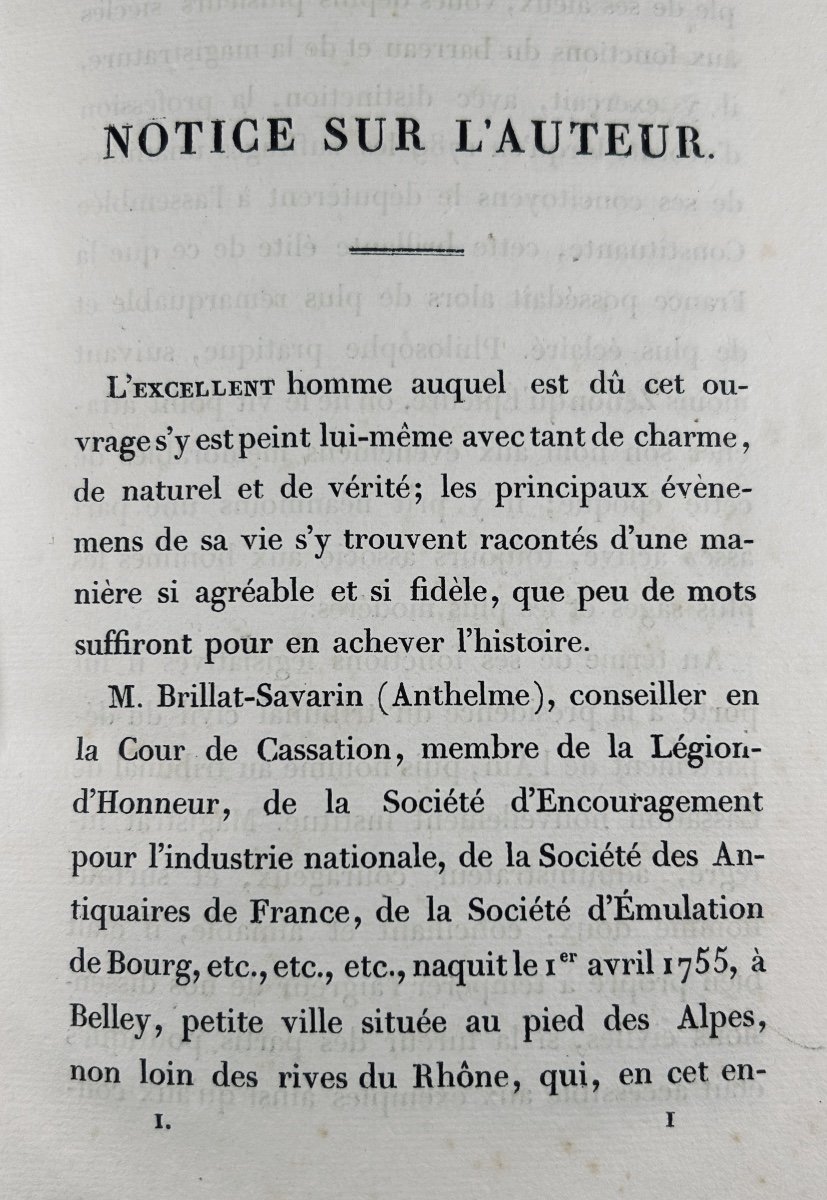 [BRILLAT SAVARIN] - La physiologie du goût ou méditations de gastronomie transcendante. 1834.-photo-3