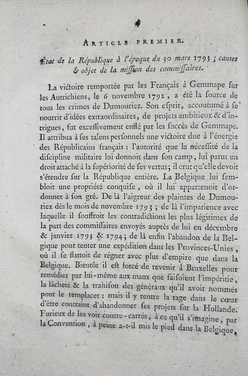 CAMUS - BANCAL - QUINETTE - LAMARQUE - DROUET - Rapports des représentants du peuple. 1796.-photo-2