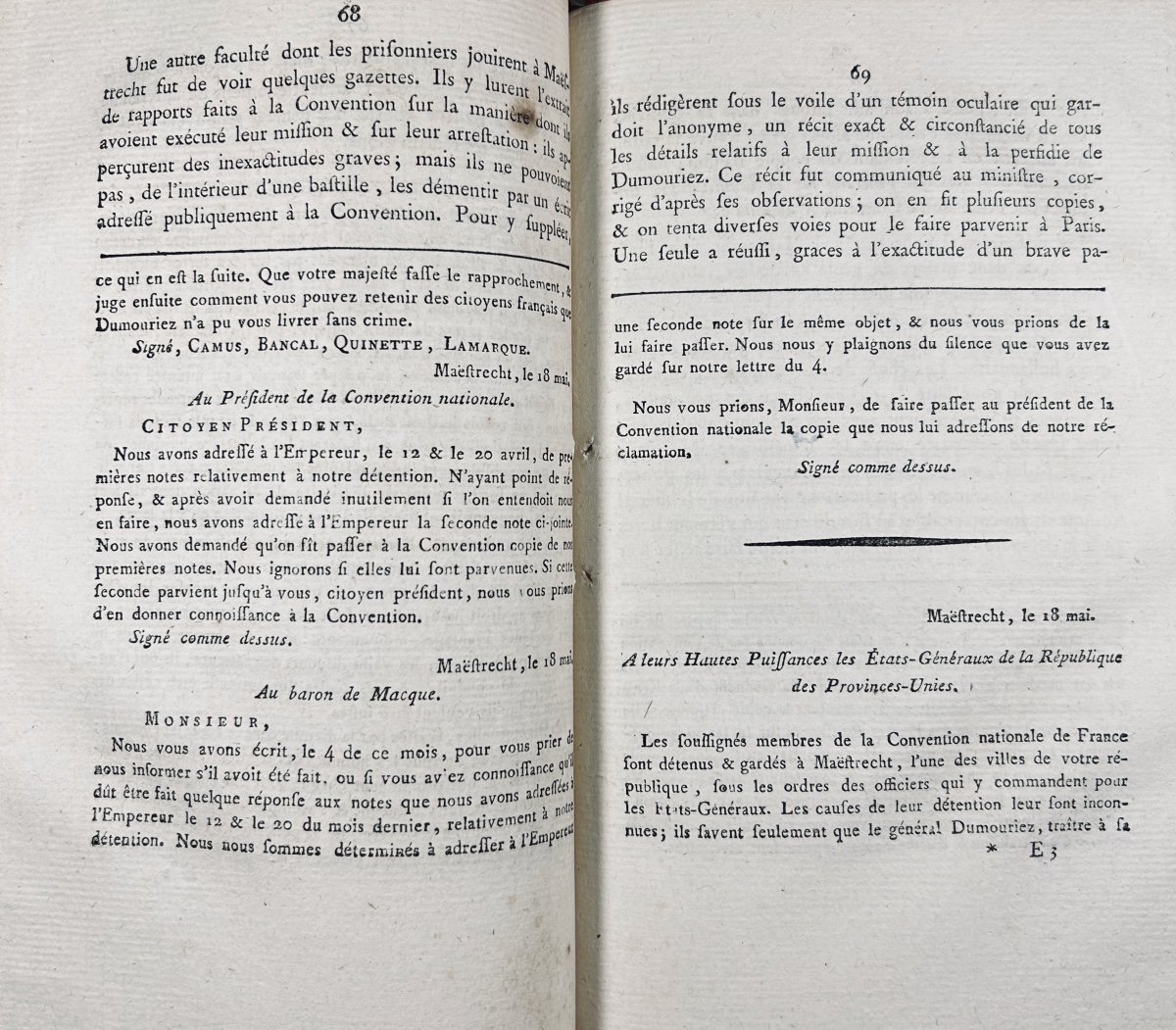 CAMUS - BANCAL - QUINETTE - LAMARQUE - DROUET - Rapports des représentants du peuple. 1796.-photo-5