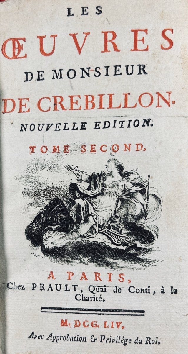 Crebillon (prosper Jolyot De) - The Works Of Monsieur De Crébillon. At Prault, 1754.-photo-4