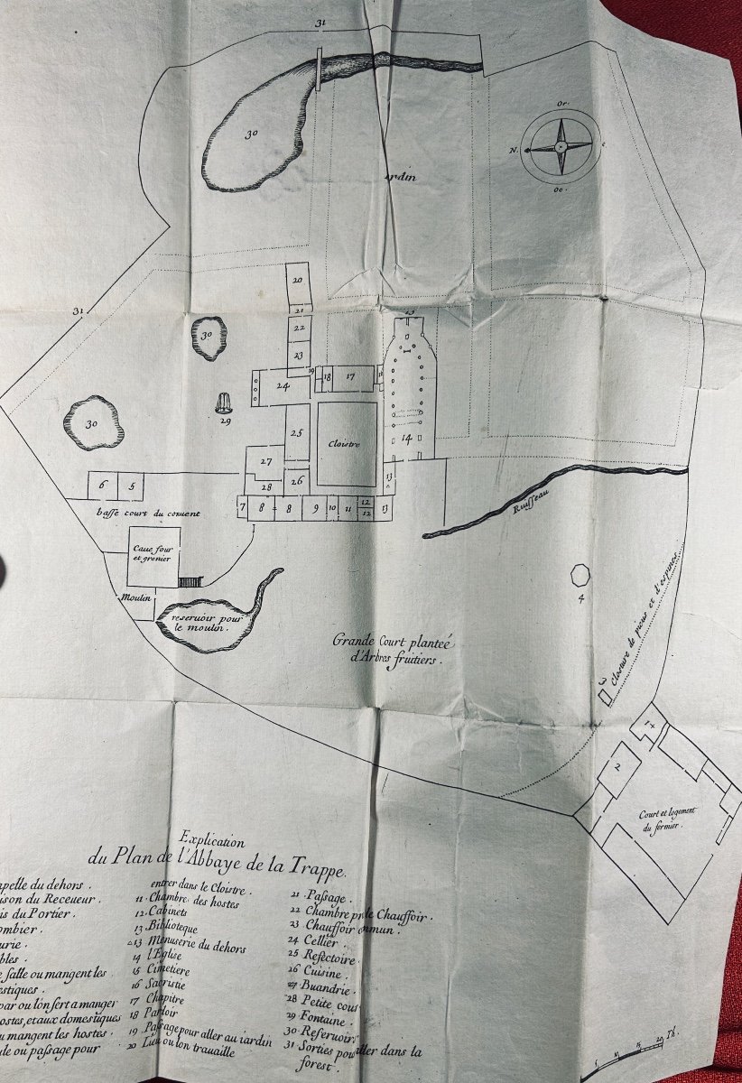 Félibien Des Avaux - Description Of The Abbey Of La Trappe. At Léonard, 1671, Vellum Binding-photo-3