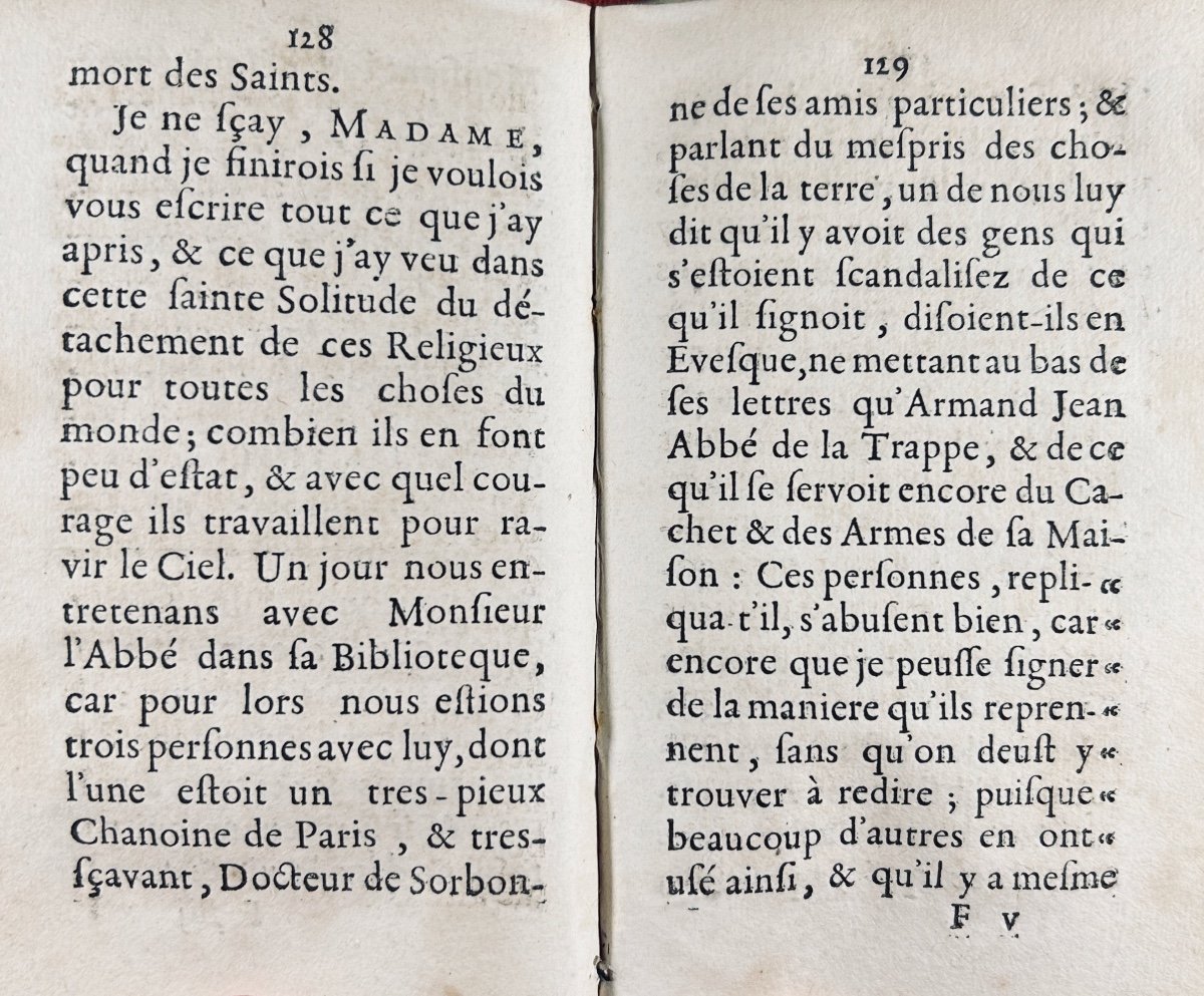 Félibien Des Avaux - Description Of The Abbey Of La Trappe. At Léonard, 1671, Vellum Binding-photo-5