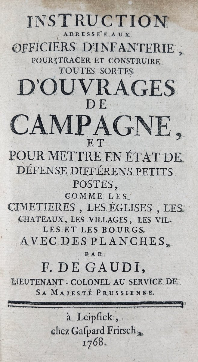 Gaudi - Instruction Addressed To Infantry Officers, To Draw And Build. 1768, Bound-photo-4