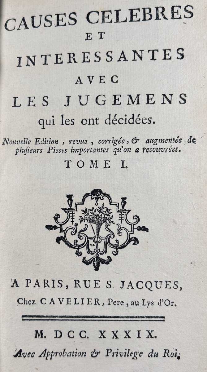 [gayot De Pitaval] - Famous And Interesting Cases. From 1739 To 1770, Contemporary Bindings. 24 Vols.-photo-2