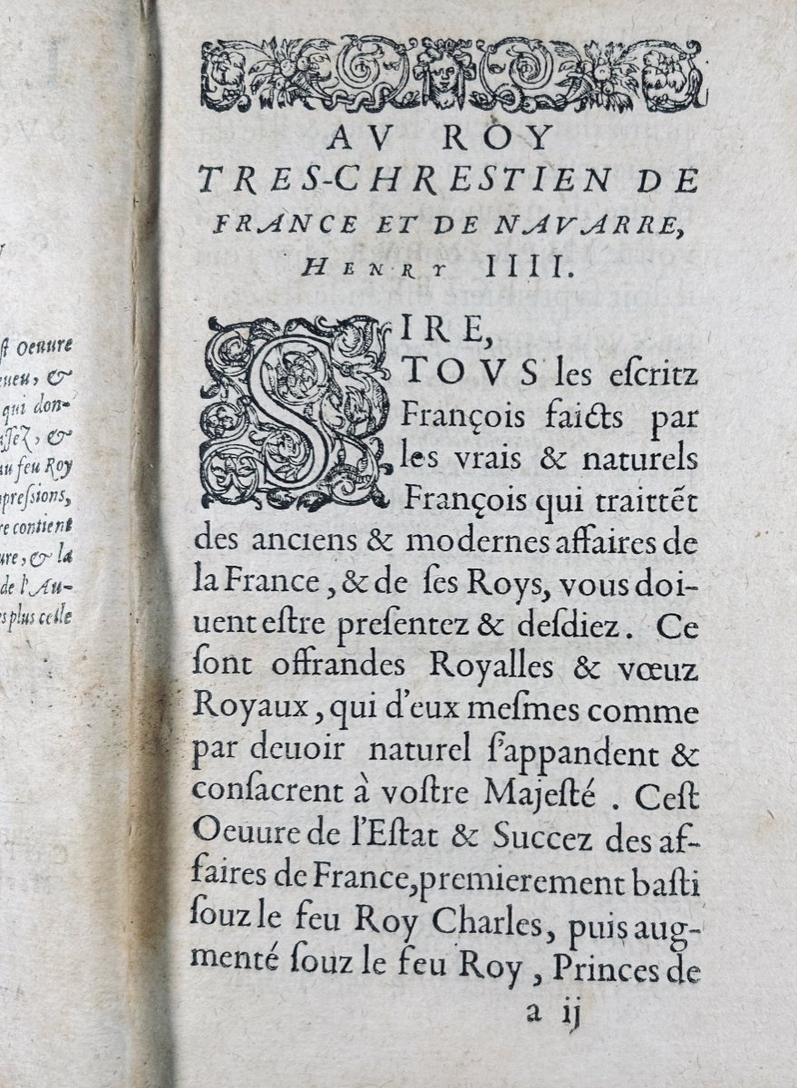 GIRARD SEIGNEUR DU HAILLAN (Bernard de) - De l'estat et succez des affaires de France. 1595.-photo-2