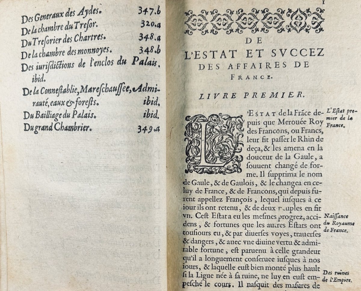 Girard Seigneur Du Haillan (bernard De) - On The Status And Success Of French Affairs. 1595.-photo-6