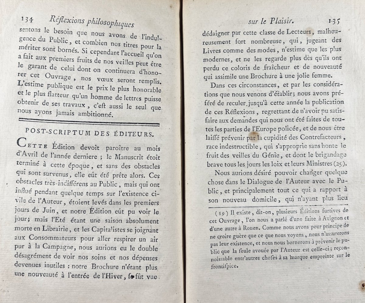 [grimod De La Reynière] - Philosophical Reflections On Pleasure By A Bachelor. 1784.-photo-6