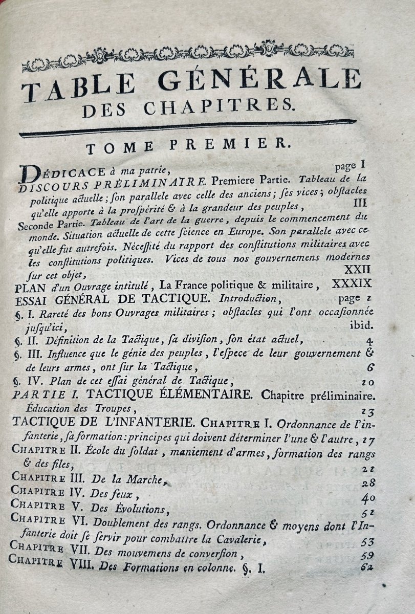 GUIBERT - Essai général de tactique. 1773, 2 volumes, reliures d'époque, 27 planches dépliantes-photo-3