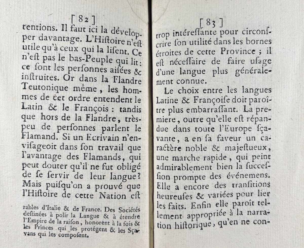 Lamoot - Discourse On The Usefulness Of A General History Of Flanders. Liège, Bassompierre, 1760.-photo-3