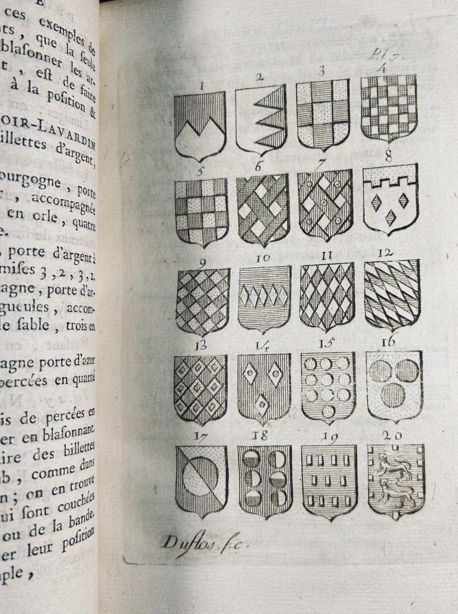 MENESTRIER - Nouvelle méthode raisonnée du blason ou l'art héraldique. Lyon, Ponthus, 1780.-photo-3