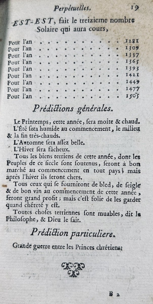 MOULT - Prophéties perpétuelles, très-curieuses & très-certaines. Naples, Chez Raymond, 1769.-photo-1