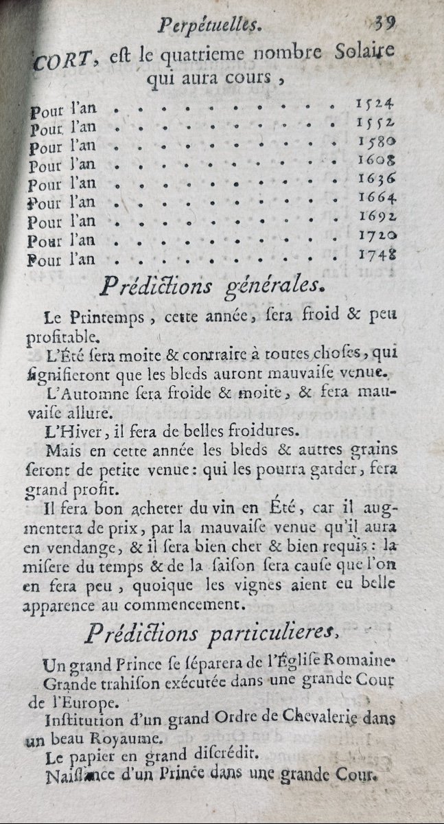 MOULT - Prophéties perpétuelles, très-curieuses & très-certaines. Naples, Chez Raymond, 1769.-photo-2