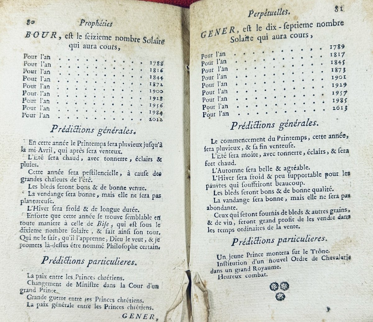 MOULT - Prophéties perpétuelles, très-curieuses & très-certaines. Naples, Chez Raymond, 1769.-photo-5